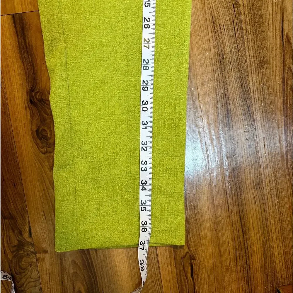 Lime Green High-Waisted Tapered Pants with Belt | Statement Trouser